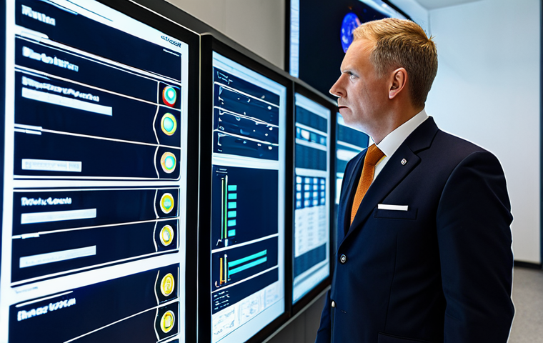 A highly skilled fire safety engineer, fully clothed in a modest professional business suit, intently monitors large, detailed digital screens in a sophisticated, modern control center. The screens display a real-time feed of sensor data, including building schematics with marked IoT fire detectors and thermal readings, indicating advanced early detection. The environment is clean, well-lit, and futuristic, emphasizing precision and control. The engineer has perfect anatomy, correct proportions, natural pose, well-formed hands, and proper finger count. High-quality professional photography, safe for work, appropriate content, fully clothed, professional.