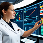 A highly skilled professional fire safety technician, gender-neutral, adult, dressed in a crisp, modern uniform and professional business attire, fully clothed, modest clothing, appropriate attire. They are standing confidently in a high-tech control room of a smart building. Large, futuristic display screens behind them show complex data visualizations, real-time sensor readings from IoT devices, and predictive analytics for fire risk. The technician is interacting with a holographic interface or a touch-screen console, demonstrating advanced AI and smart system integration for proactive risk management. The scene is clean, well-lit, and highly organized, emphasizing technological advancement in fire prevention. Professional photography, cinematic lighting, high detail, sharp focus, perfect anatomy, correct proportions, natural pose, well-formed hands, proper finger count, natural body proportions, safe for work, appropriate content, fully clothed, professional, family-friendly.