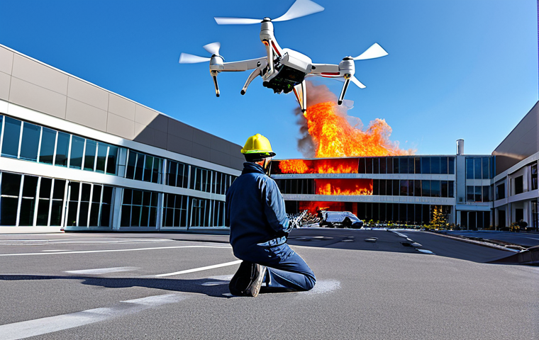 Drone Fire Inspection**

"A drone equipped with a thermal camera inspecting the facade of a modern hospital building, fully clothed inspectors observing on the ground, safe for work, appropriate content, professional scene, natural proportions, correct anatomy, well-formed hands, daytime, blue sky, showcasing advanced technology, family-friendly."

**