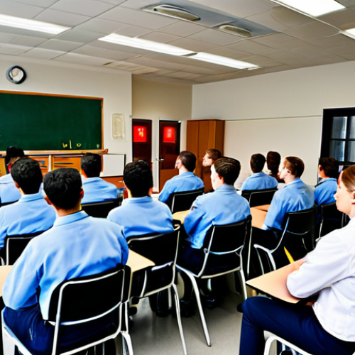 Technical Classroom**

"A diverse group of students fully clothed in appropriate attire, attentively listening to an instructor in a technical classroom setting, learning about fire detection systems, safe for work, appropriate content, perfect anatomy, correct proportions, professional learning environment, well-formed hands, proper finger count, natural body proportions, professional."

**