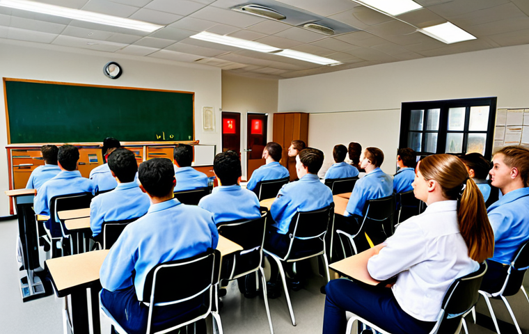 Technical Classroom**

"A diverse group of students fully clothed in appropriate attire, attentively listening to an instructor in a technical classroom setting, learning about fire detection systems, safe for work, appropriate content, perfect anatomy, correct proportions, professional learning environment, well-formed hands, proper finger count, natural body proportions, professional."

**