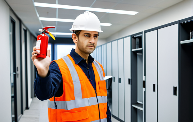 화재안전관리 실무자 필수 어플리케이션 - Fire Safety Inspection**

"A professional fire safety inspector, fully clothed in appropriate work a...