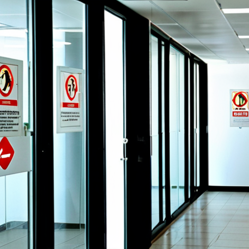 화재안전관리 기출문제 해설 및 풀이 - Fire Safety Signage**
"A brightly lit interior of a modern Brazilian office building, showcasing cl...