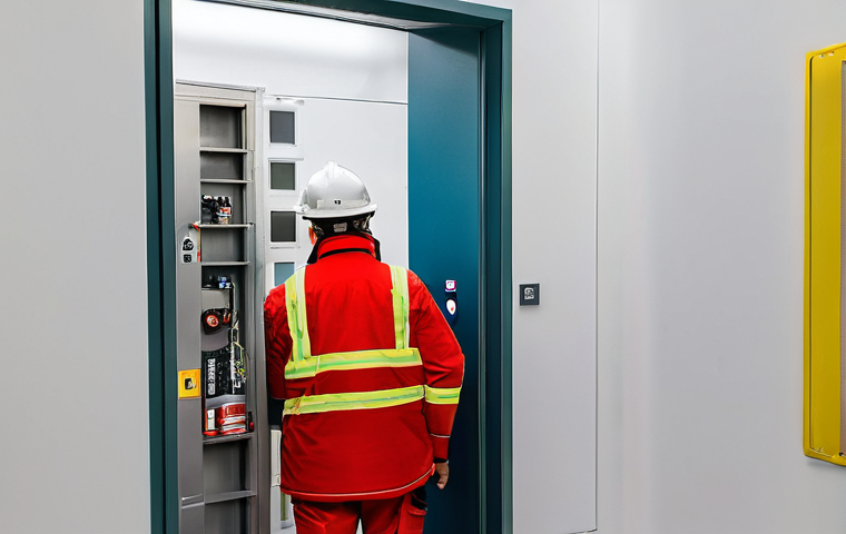 화재안전관리기술자의 주요 직무 분석 - **"The Silent Guardian in a Portuguese Commercial Hub"**
    A highly detailed, professional photogr...