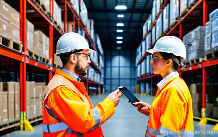 화재안전관리 직무에서의 목표 달성 전략 - **Prompt:** A diverse team of fire safety professionals, dressed in full, modern safety workwear inc...