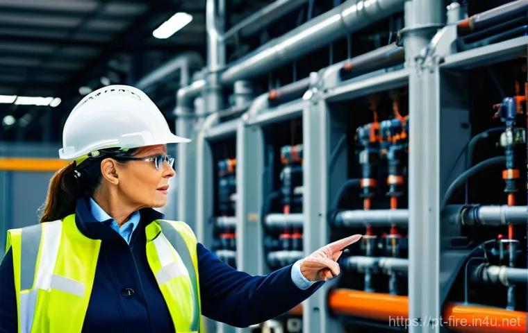 화재안전관리 기술자의 커리어 전환 사례 - **Prompt:** A highly experienced, confident fire safety consultant, a woman in her late 40s to early...