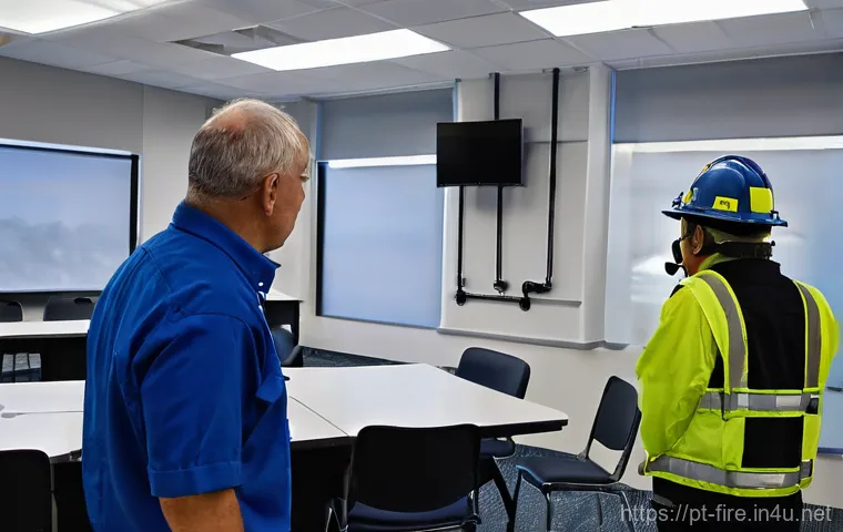 화재안전관리 기술자의 커리어 전환 사례 - **Prompt:** An advanced industrial drone equipped with thermal cameras is conducting a detailed insp...