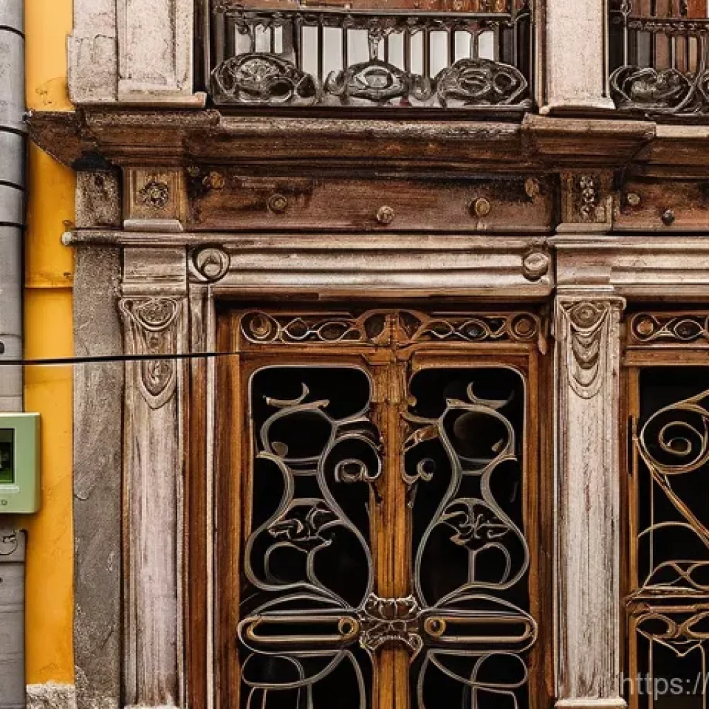 화재안전관리 직무에서의 문제 해결 역량 - A detailed, realistic image of a hidden fire hazard within a charming, historic building in central ...