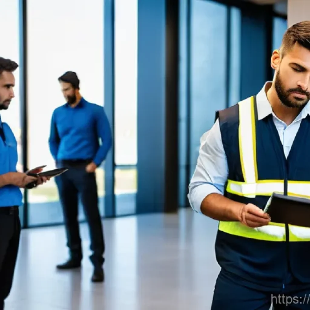 화재안전관리기술자 자격증 취득 비용 및 시간 - **Prompt:** A Portuguese male fire safety technician, in his early 30s, wearing a clean, dark blue p...