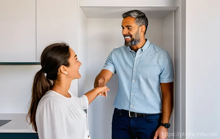 화재안전관리 관련 정부 지원 제도 - **Home Safety and Government Support in Portugal:** A happy Portuguese family (a father, a mother, a...