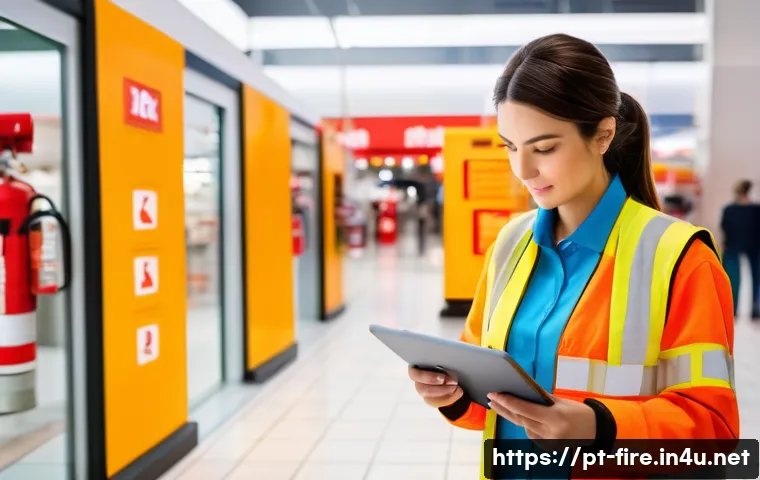 화재안전관리 기술자의 연봉 및 커리어 분석 - A highly detailed, realistic image of a male or female Fire Safety Technician (TSCI) in their late 3...